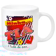 Caneca de Cerâmica "Minha Tia é Tudo de Bom" 320 ml