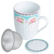 Caneca de Porcelana com Tampa e Filtro 310 ml