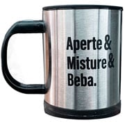 Caneca Mixer de Inox com Tampa 380 ml