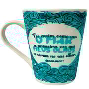 Caneca de Porcelana Foi Assim Como Ver o Mar 300 ml