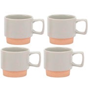 Jogo de canecas de cerâmica Verano fendi 120 ml 04 pcs