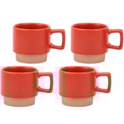 Jogo de canecas de cerâmica Verano terracota 120 ml 04 peças