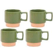 Jogo de Canecas de Cerâmica Verano Verde 04 Peças