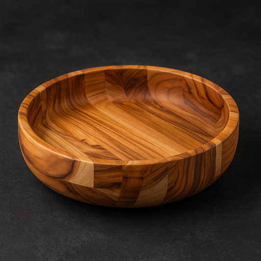Gamela de Madeira Teca Redonda 23 cm
