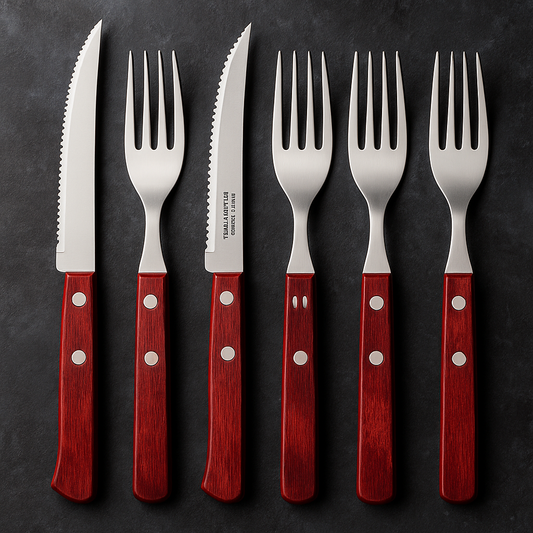 Jogo de Talheres Polywood para Churrasco 12 Peças