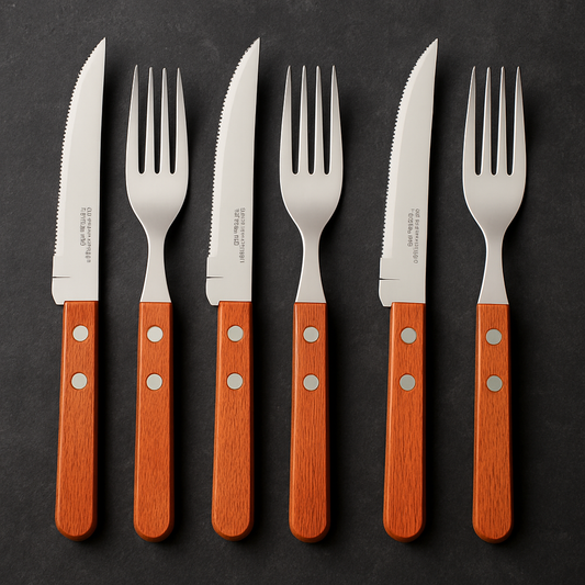 Jogo de Talheres Inox Dynamic para Churrasco 12 Peças