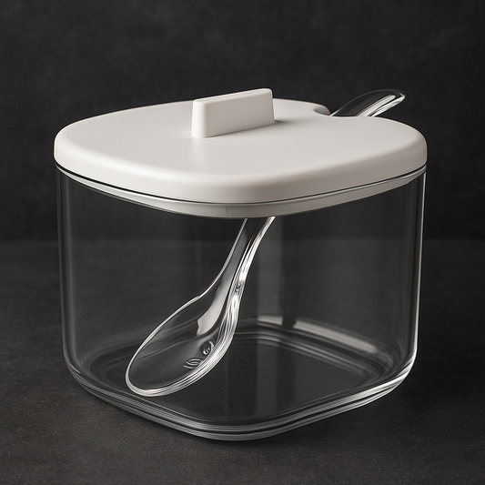Açucareiro de Acrílico Break Branco 10x12x09 cm