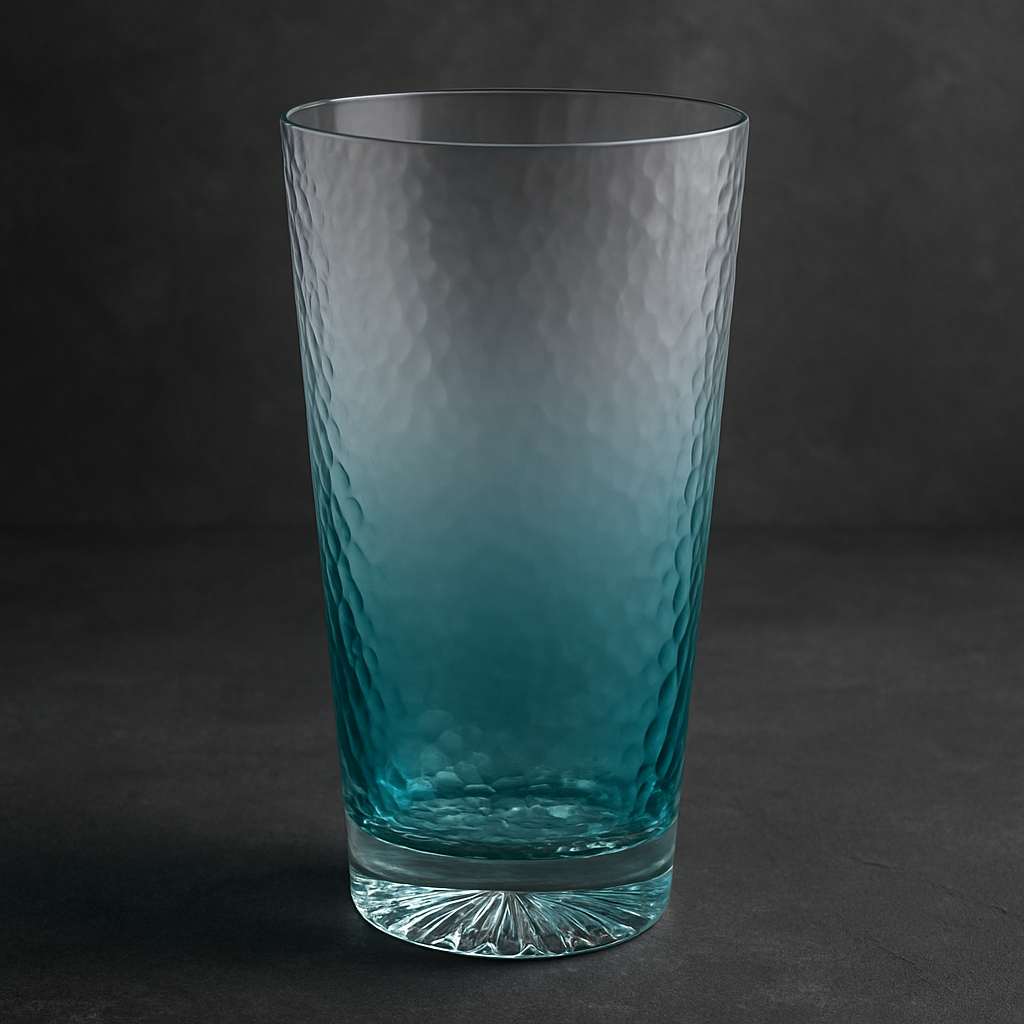 Copo de Acrílico Longo Degradê Azul 500 ml