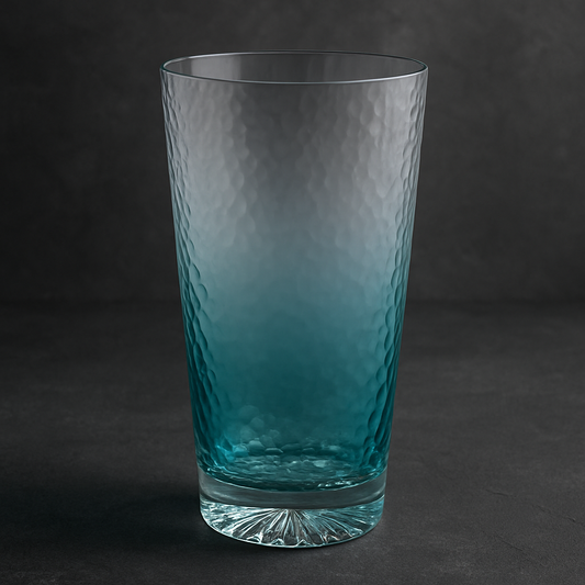 Copo de Acrílico Longo Degradê Azul 500 ml