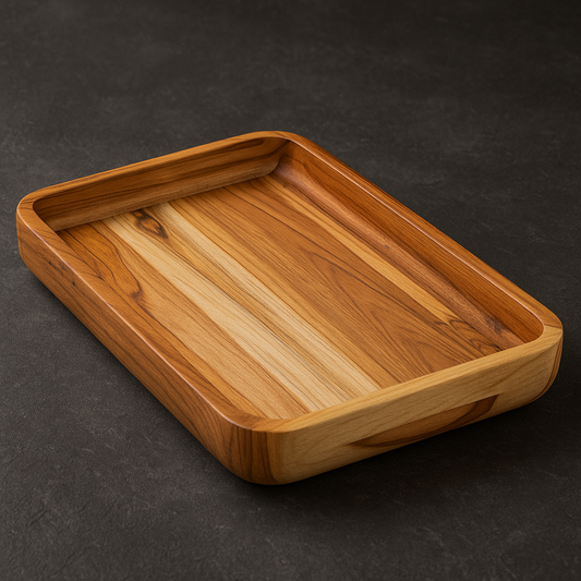 Gamela de Madeira Teca Retangular 39 cm