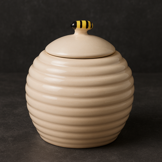 Açucareiro de Porcelana Bee com Colher 300ml