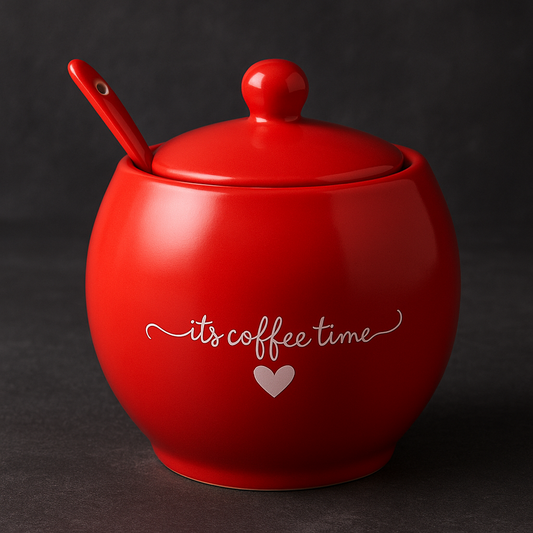 Açucareiro Porcelana Lamour Vermelho 350ml