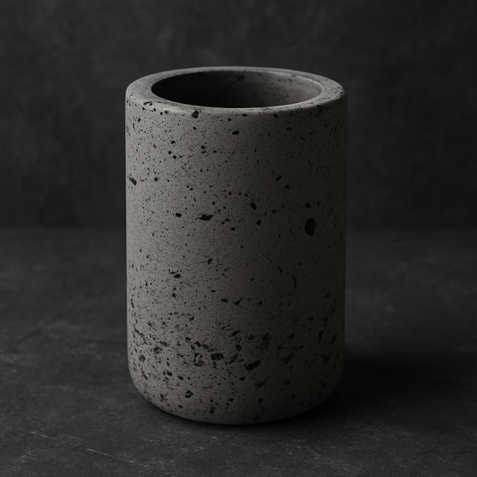 Copo em Cimento Multiuso Cinza 11x07 cm