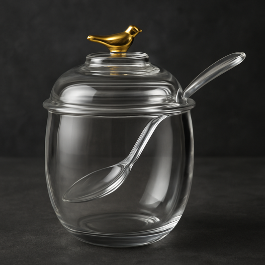 Açucareiro de Cristal Golden Bird 150 ml