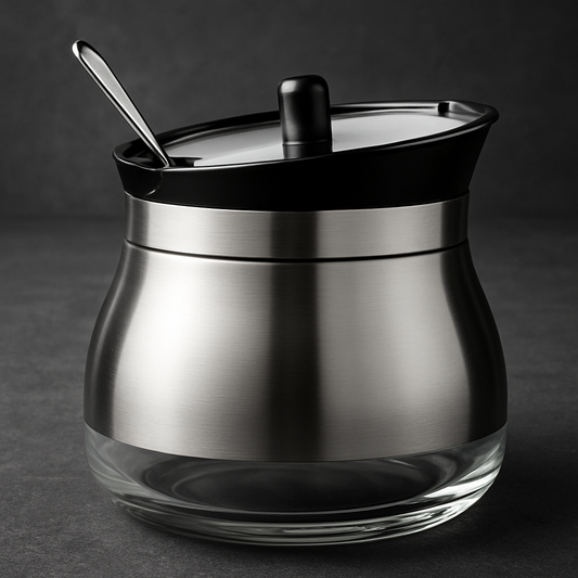 Açucareiro Inox com Colher 2 Peças Dimora Mediterranea