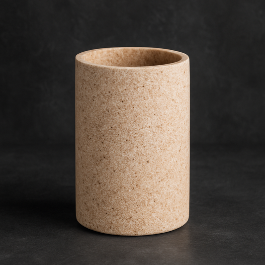 Copo de Poliresina Multiuso Nuvem de Mármore Bege