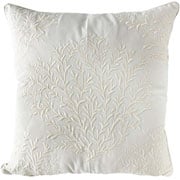 Almofada de Sarja Coral com Bordado Fino 52 cm