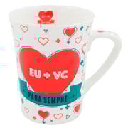 Caneca de Porcelana Eu Mais Você 340 ml