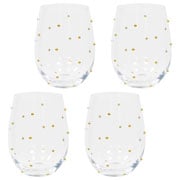 Jogo de Copos de Vidro Dots 550 ml 04 Peças