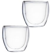 Jogo de copos de vidro borossilicato parede dupla 80 ml