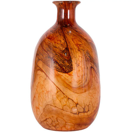 Vaso Murano Mesclado Âmbar 18x33 cm
