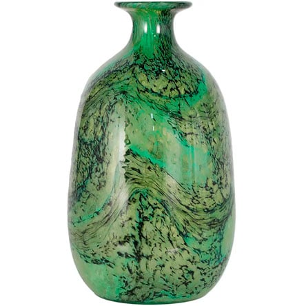 Vaso Murano Esmeralda Mesclado 18x33 cm