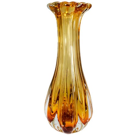 Vaso de Murano Lamezia Âmbar 23x45 cm