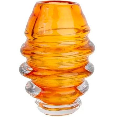 Vaso Artesanal Murano Ondas Âmbar