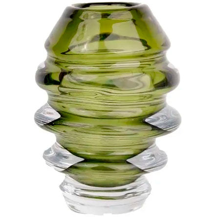 Vaso Murano Ondas Esmeralda 13x20x08 cm