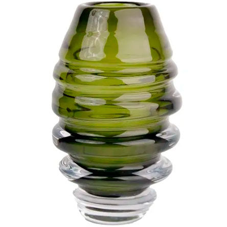 Vaso Murano Ondas Esmeralda 15x27cm